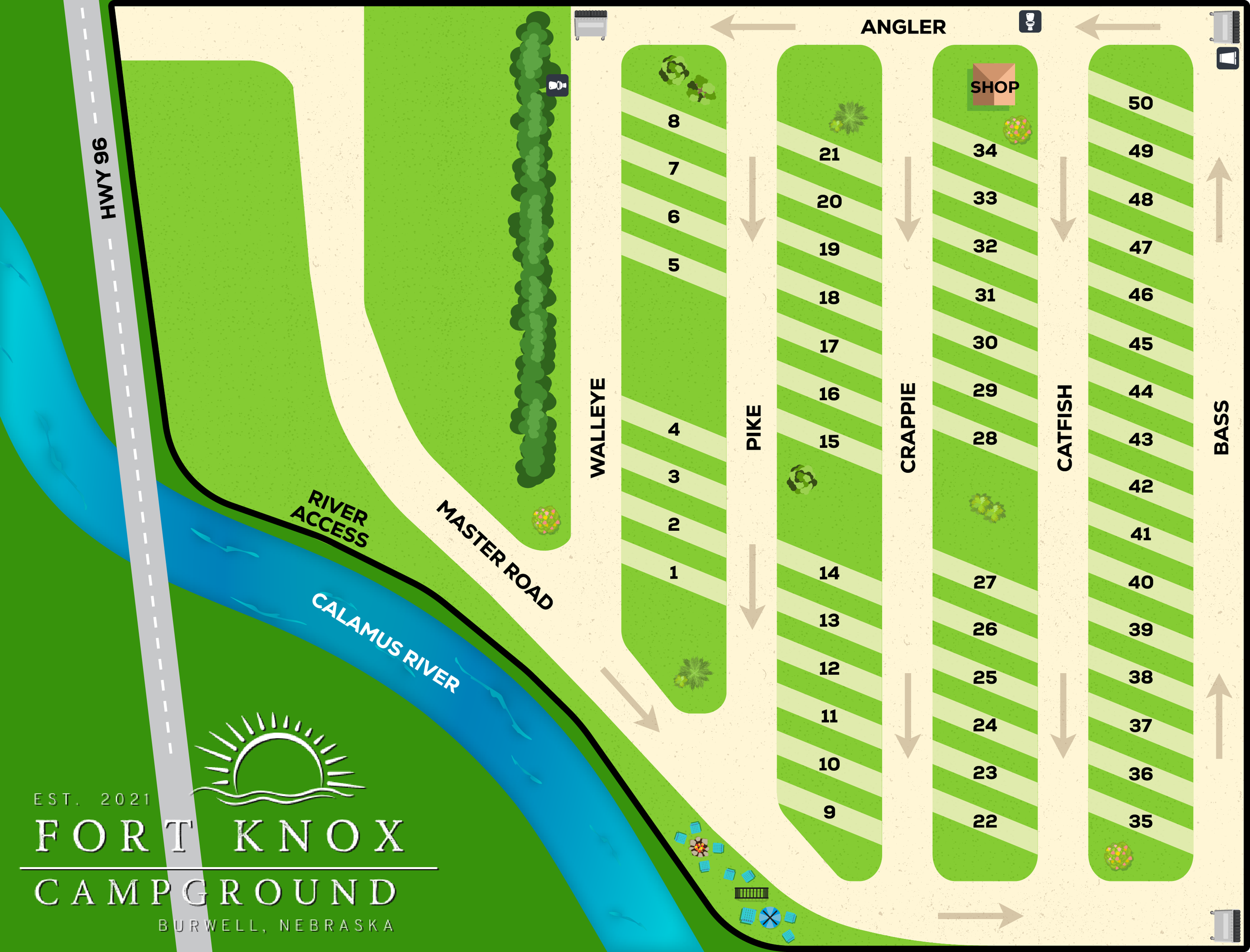 Map of campground